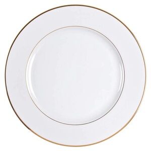Gorham Hallmark Gold rim white 11” dinner fine China plate